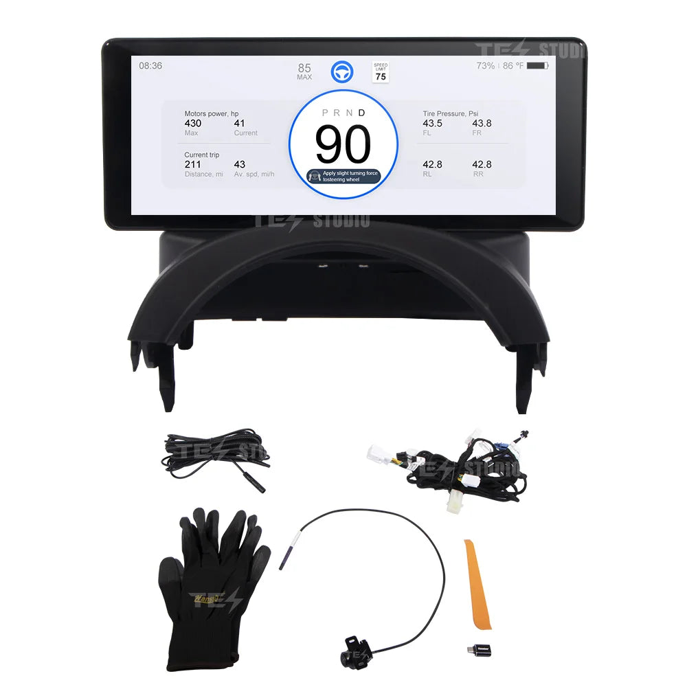 TescyberMods 6.86" Dashboard Carplay Touch Screen for Model 3/Y (F68)