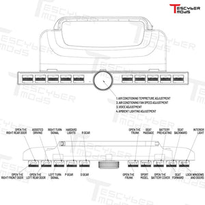 Tescybermod Magic Rotating Button Docking Station for Tesla Model 3/Y/Highland