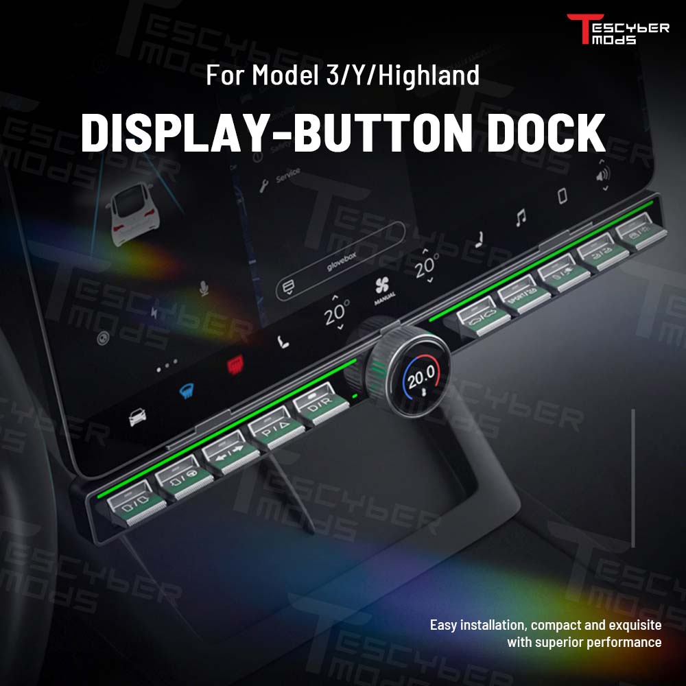 Tescybermod Magic Rotating Button Docking Station for Tesla Model 3/Y/Highland