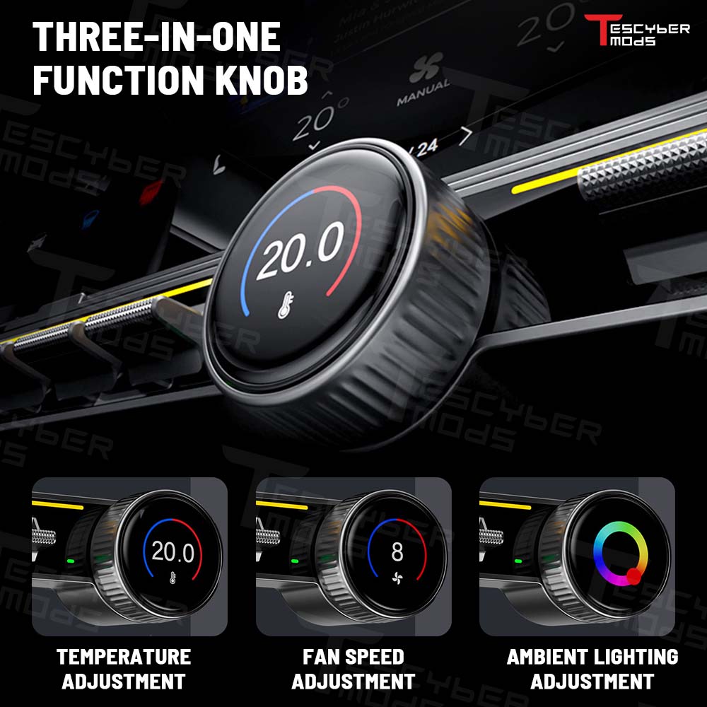 Tescybermod Magic Rotating Button Docking Station for Tesla Model 3/Y/Highland