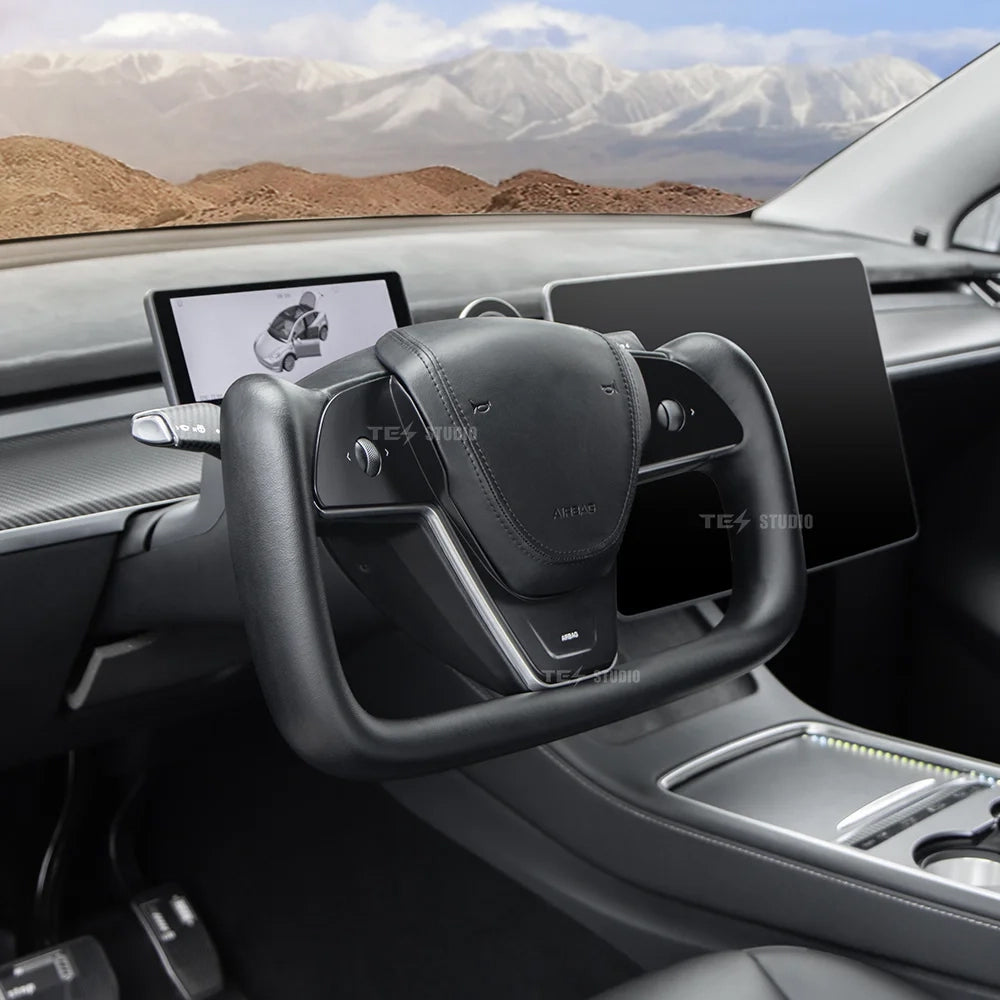 TesCyberMods Model 3/Y - Model S/X Inspired Yoke Steering Wheel