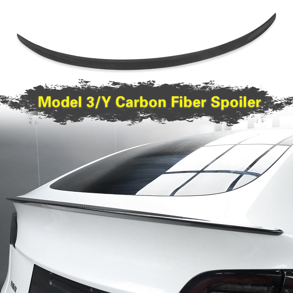 Model 3/Y Real Carbon Fiber Rear Trunk Lip Spoiler
