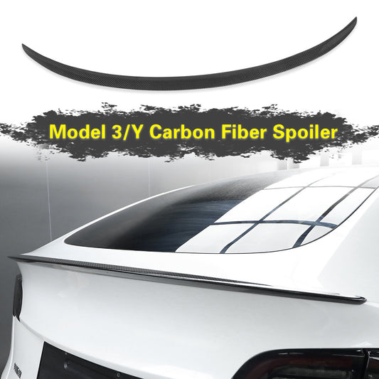 Model 3/Y Real Carbon Fiber Rear Trunk Lip Spoiler