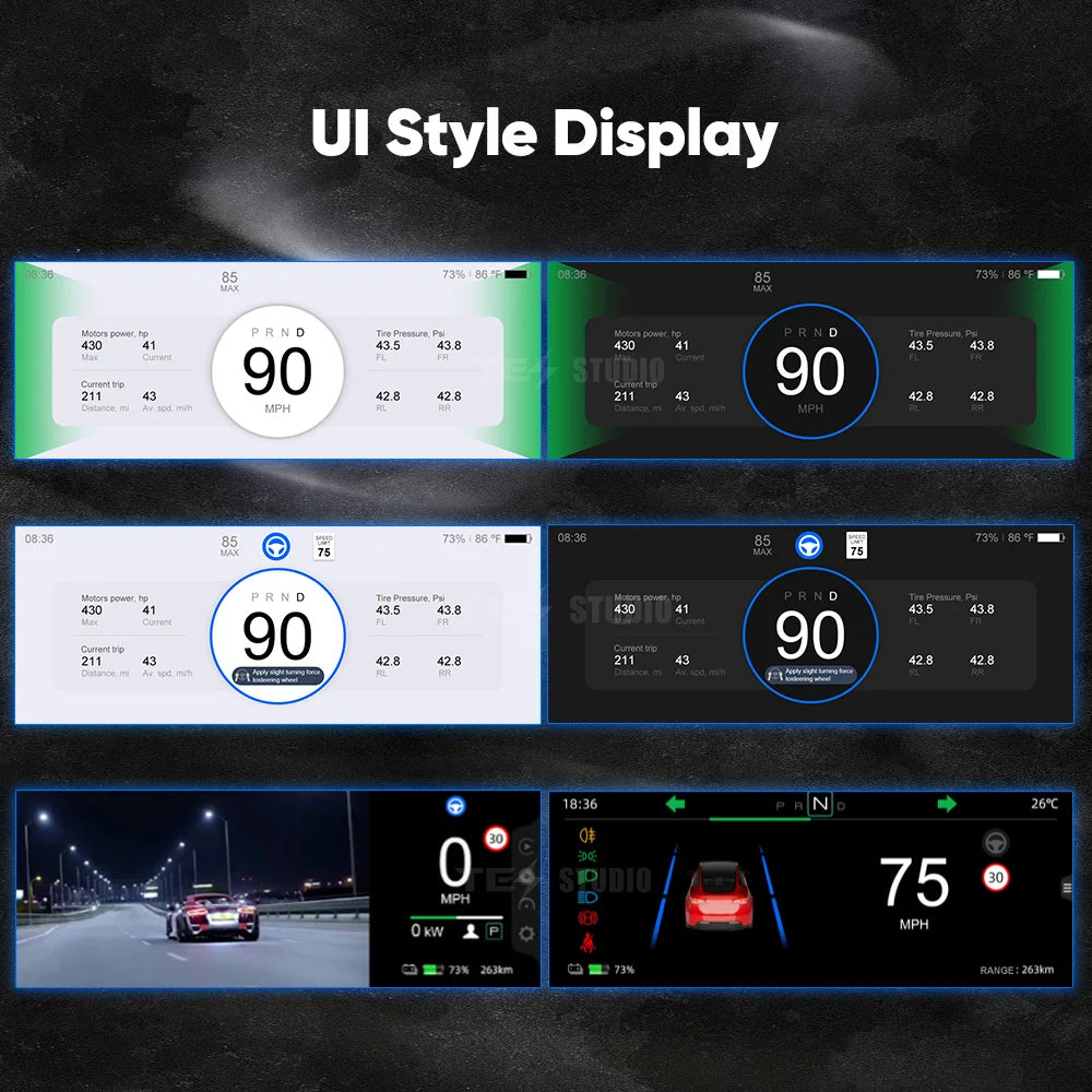 TescyberMods 6.86" Dashboard Carplay Touch Screen for Model 3/Y (F68)