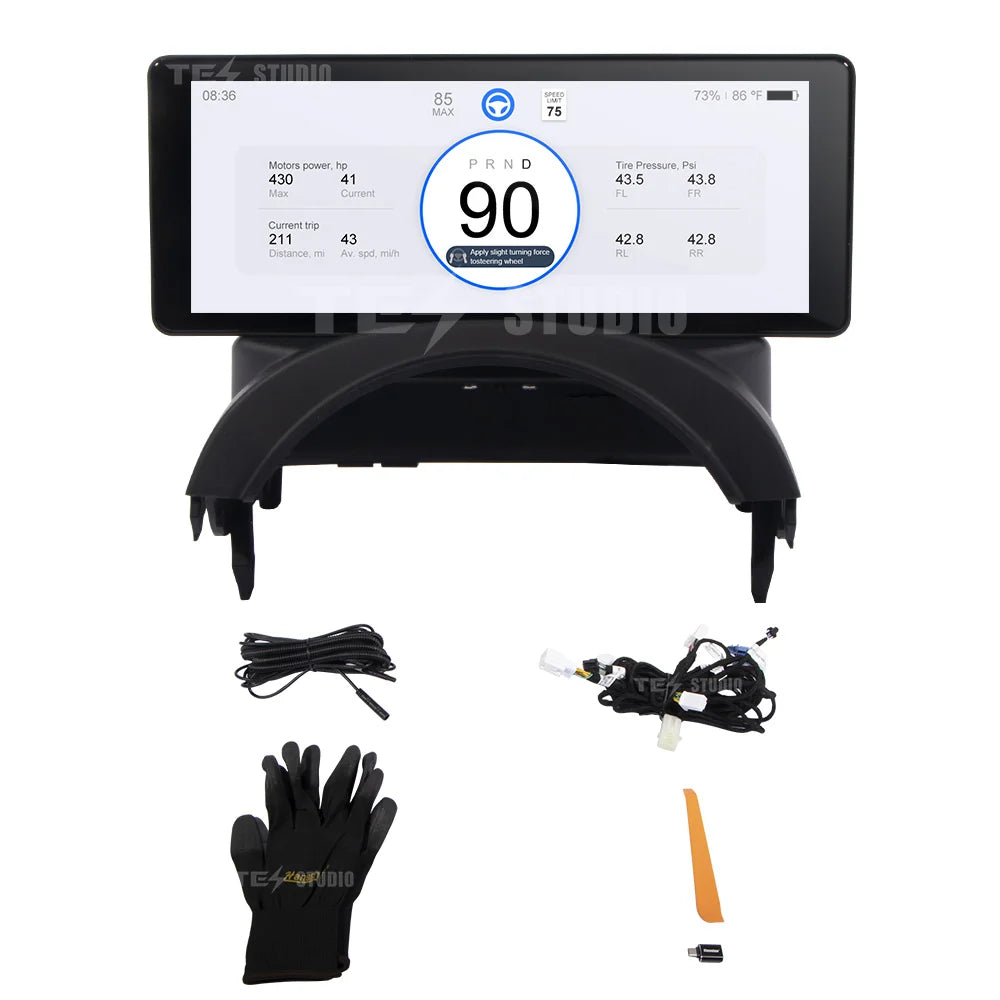 TescyberMods 6.86" Dashboard Carplay Touch Screen for Model 3/Y (F68)