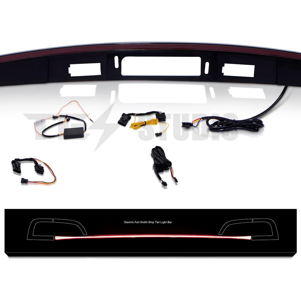 Knight Rider Full-Width Strip Tail Lighit for Model 3/Y
