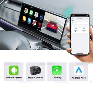 TesCyberMods Model 3/Y F9 9-Inch Touchscreen Dashboard Display with Carplay & Android Auto