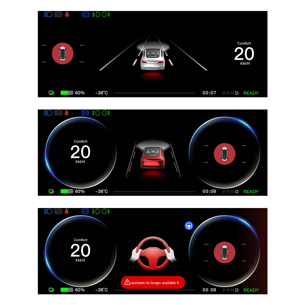 TesCyberMods 8.9 Inch Integrated Instrument Cluster Display Screen For Model 3 Y accessories-