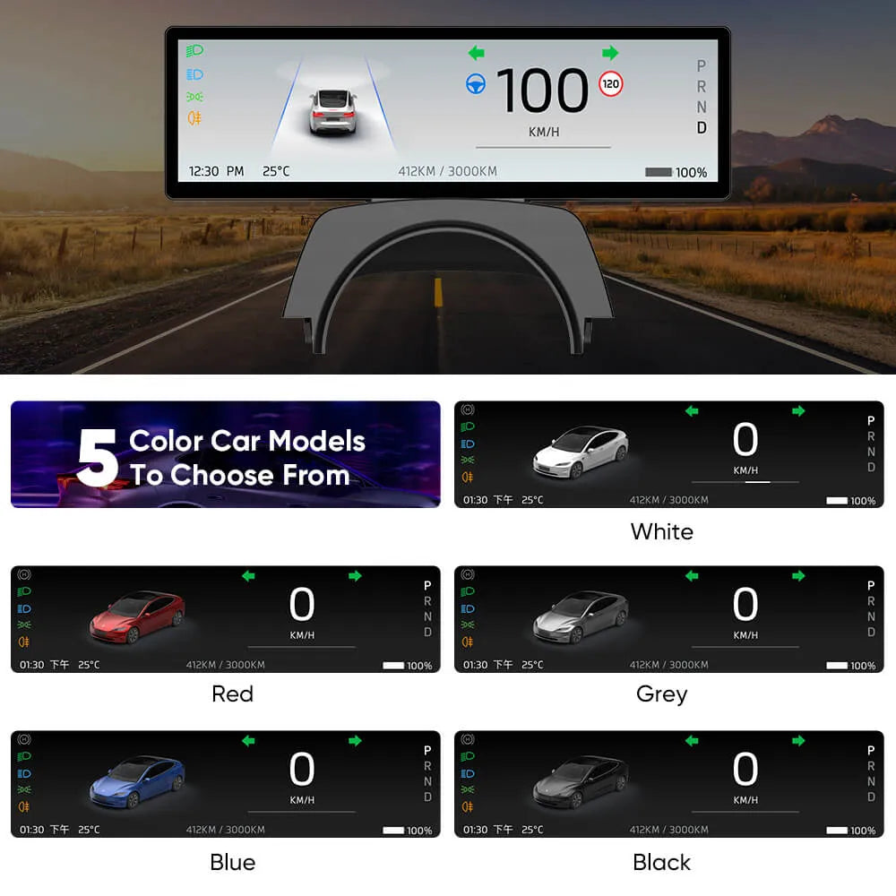 Tesla Model 3/Y 8.8 Inch Dashboard Touch Screen With Carplay & Android Auto Voice Control