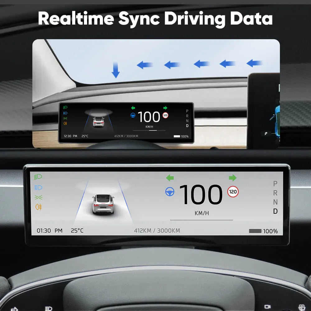 Tesla Model 3/Y 8.8 Inch Dashboard Touch Screen With Carplay & Android Auto Voice Control