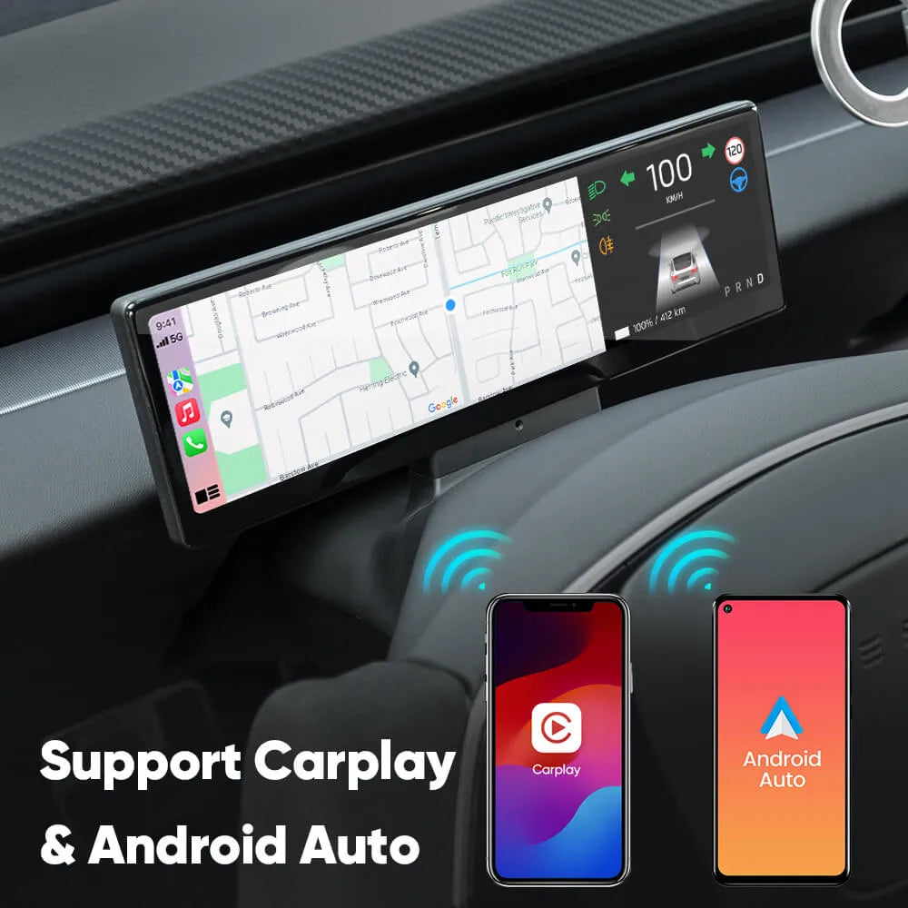 Tesla Model 3/Y 8.8 Inch Dashboard Touch Screen With Carplay & Android Auto Voice Control