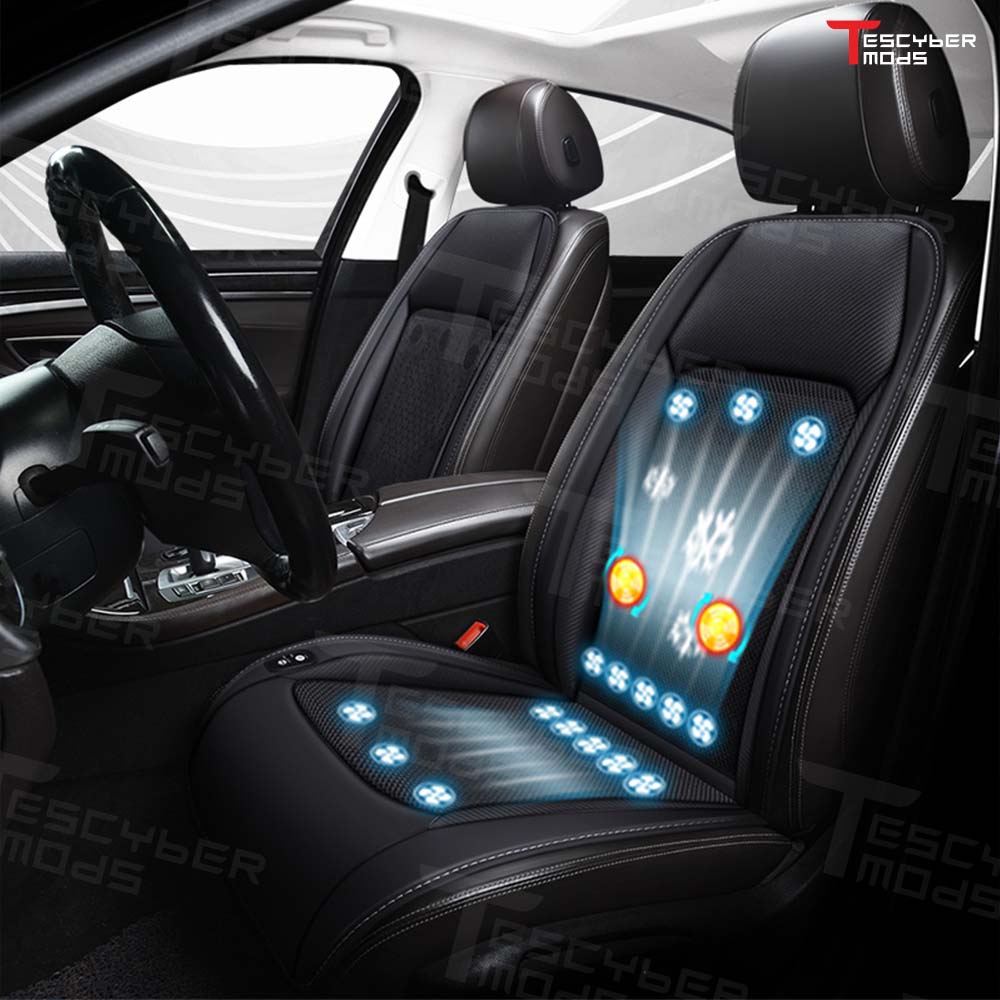 Tescybermod Ultimate Comfort Tesla Front Seat Cooling Seat Cover with 16 Fans and Massage
