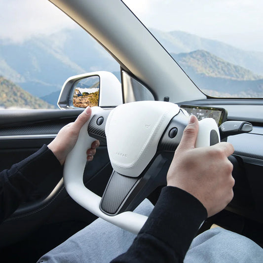 Model 3/Y Carbon Fiber Classic Yoke Style Steering Wheel