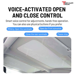 Voice Control Retractable Roof Sunshade for Tesla Model 3/Highland 3