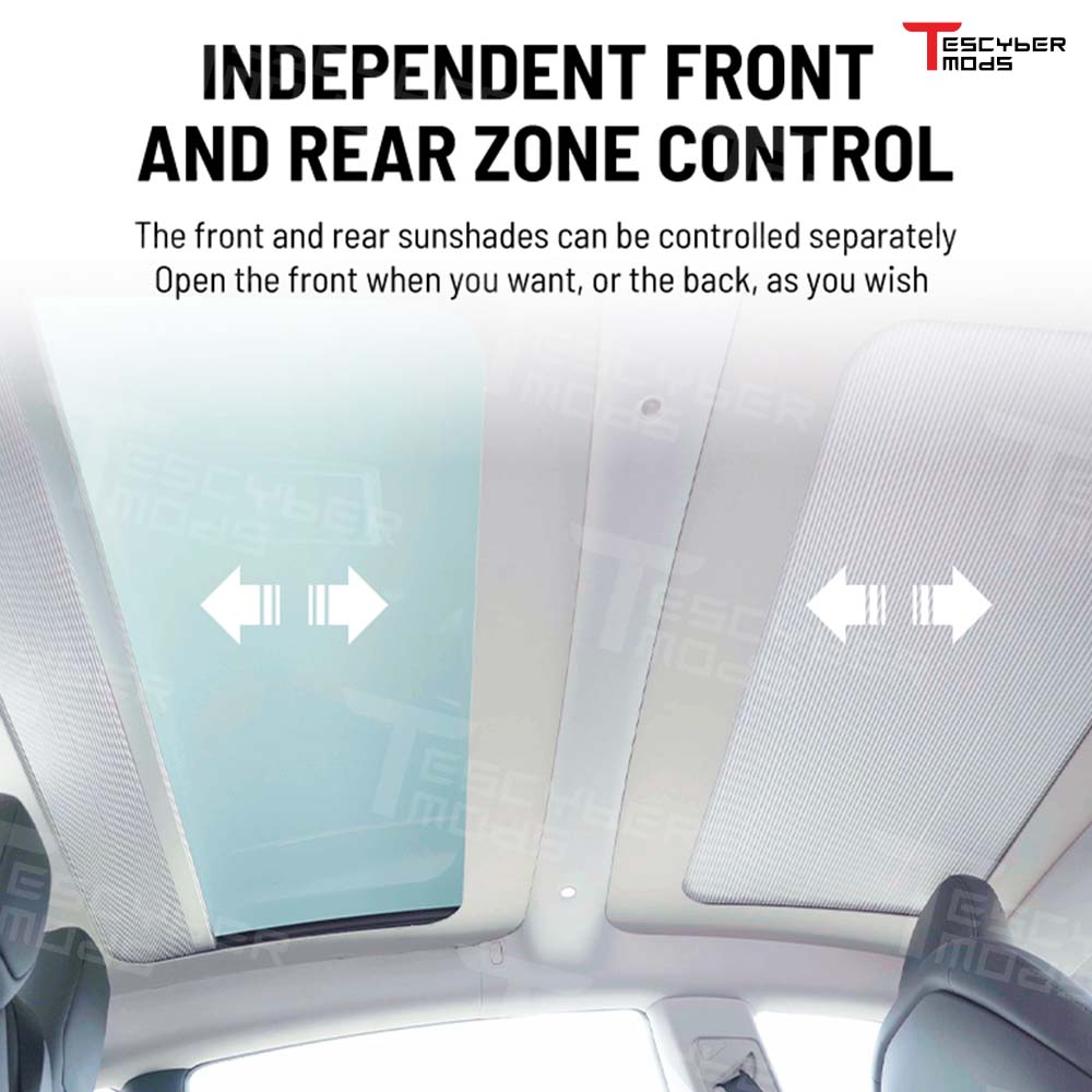Voice Control Retractable Roof Sunshade for Tesla Model 3/Highland 3