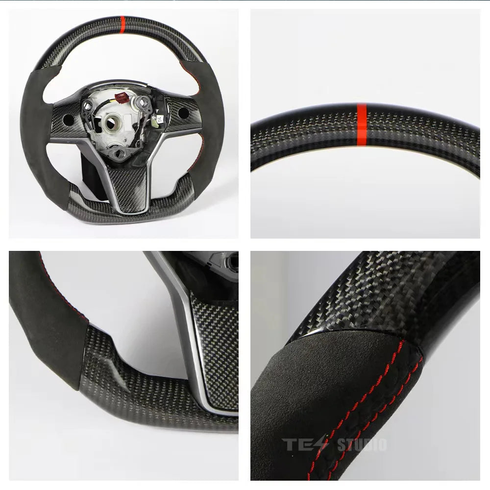 Model 3/Y Napa Carbon Fiber Steering Wheel Custom