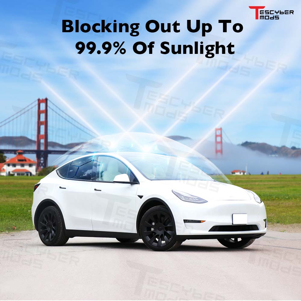 Electric Retractable Sunshade for Model Y