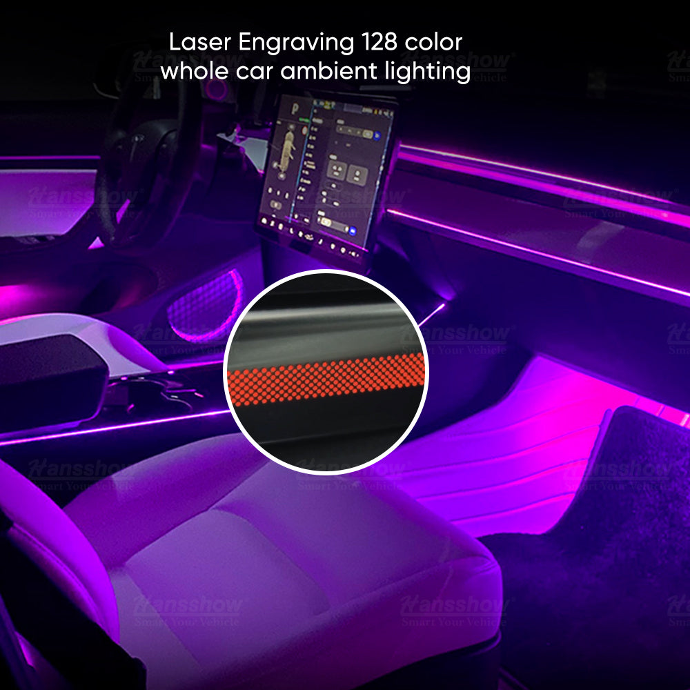 Tesstudio 2021+ Model 3/Y Laser Carving Ambient Lighting Upgrade Kit