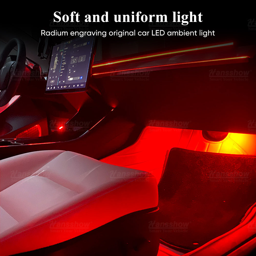 Tesstudio 2021+ Model 3/Y Laser Carving Ambient Lighting Upgrade Kit