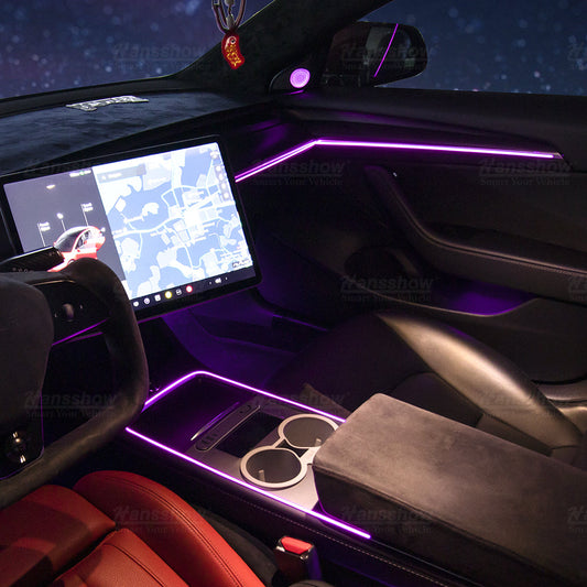 Tesstudio 2021+ Model 3/Y Laser Carving Ambient Lighting Upgrade Kit