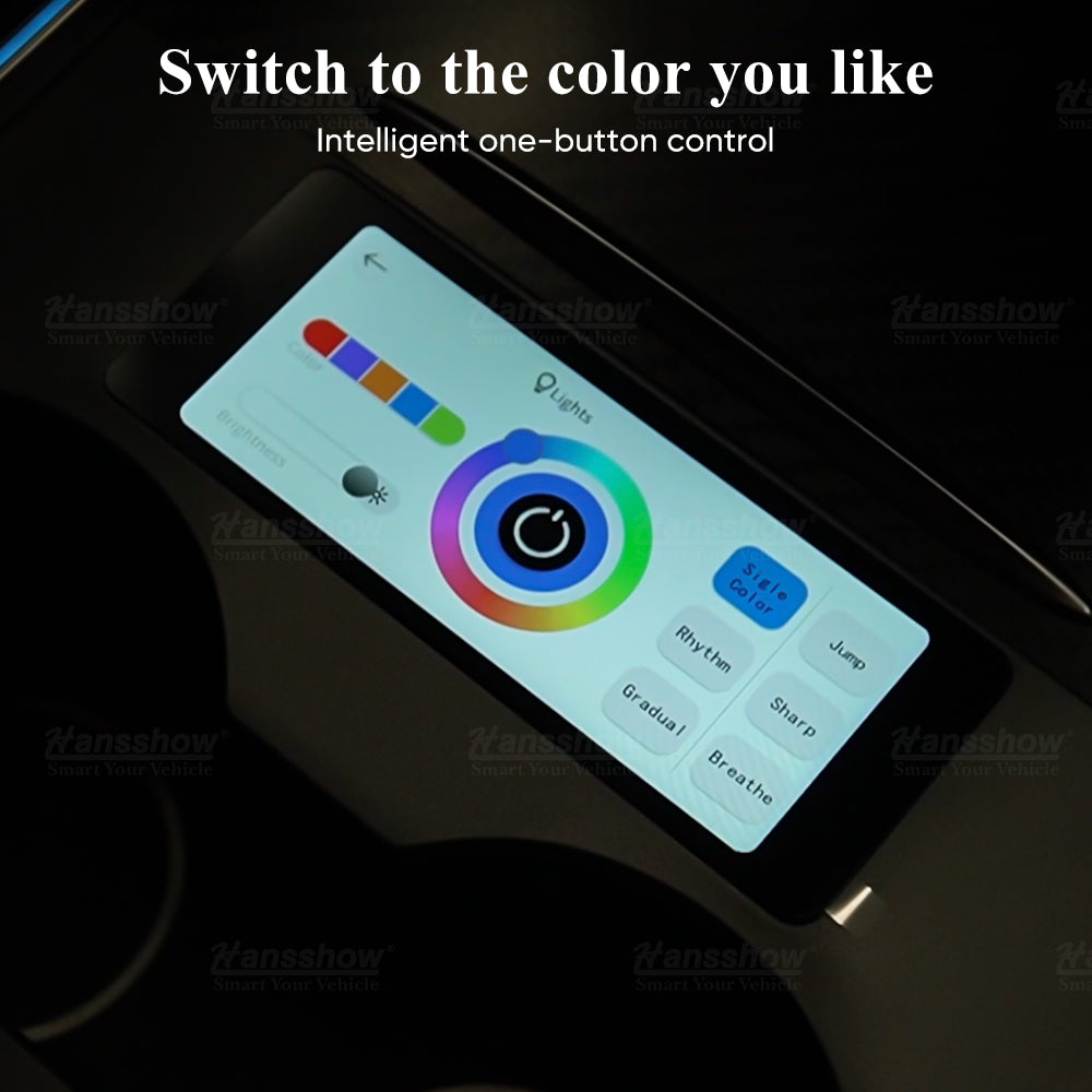 Tesstudio 2021+ Model 3/Y Laser Carving Ambient Lighting Upgrade Kit
